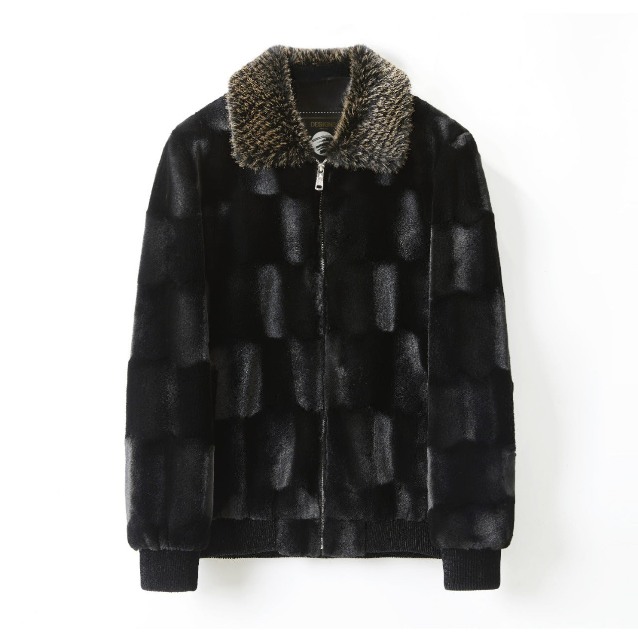 Felljacke für Herren - Luxus Kunstpelz Winterjacke