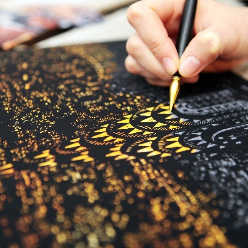 Scratch Painting – Weltstadt Nacht-Szenerie