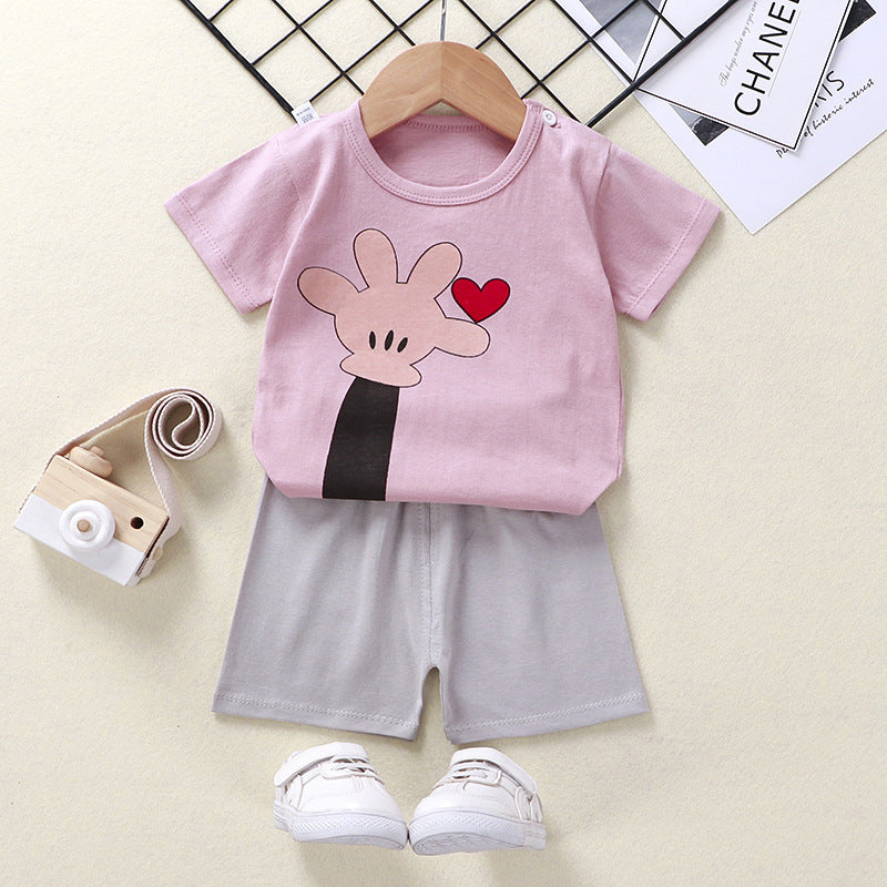 Baby T-Shirt & Shorts Baumwoll-Zweiteiler