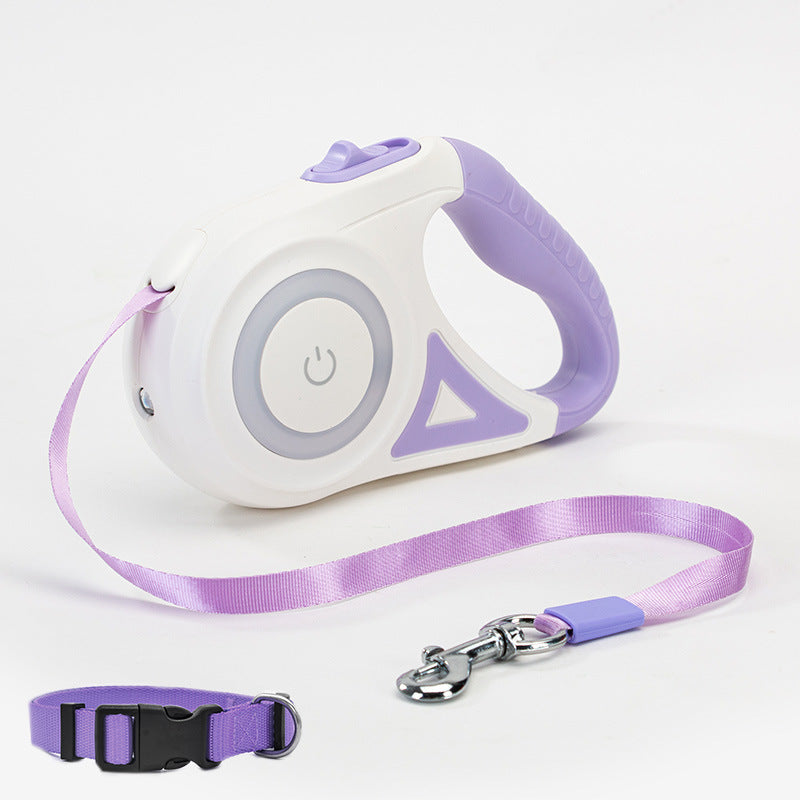 Einziehbares Hundeleinen- und Halsband-Set – Automatische Teleskop-Haustierleine für kleine bis große Hunde