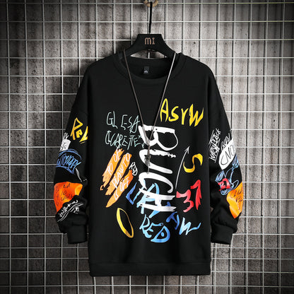 SingleRoad Herren Crewneck Sweatshirt – Oversize Streetwear Hoodie im Harajuku-Stil