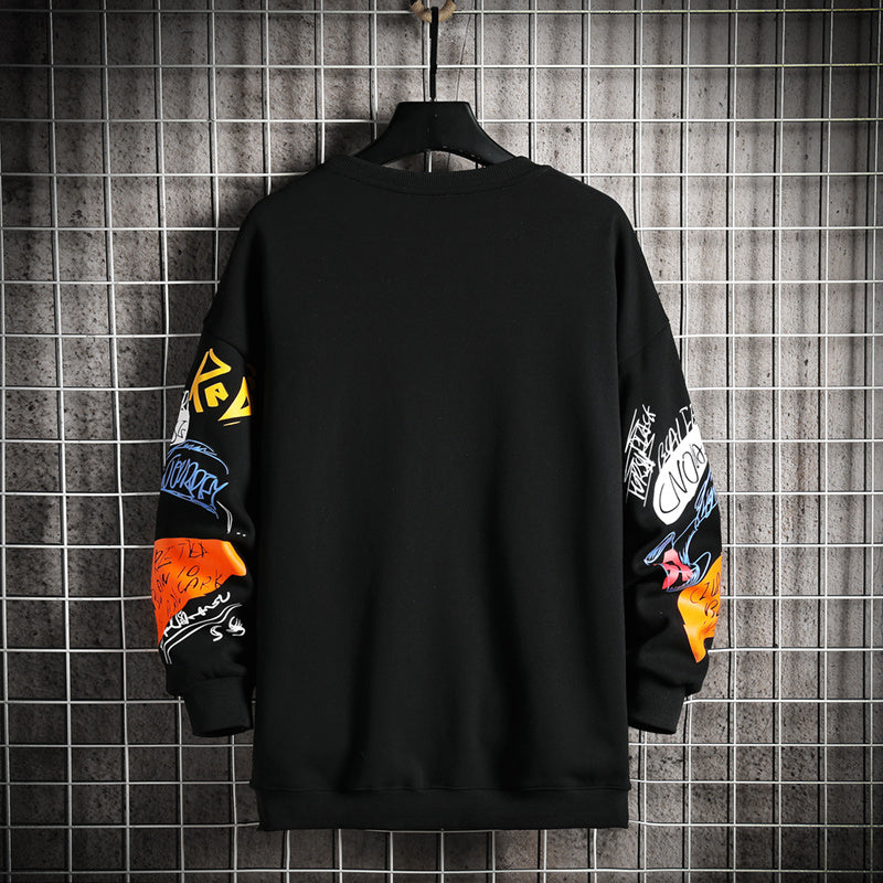SingleRoad Herren Crewneck Sweatshirt – Oversize Streetwear Hoodie im Harajuku-Stil