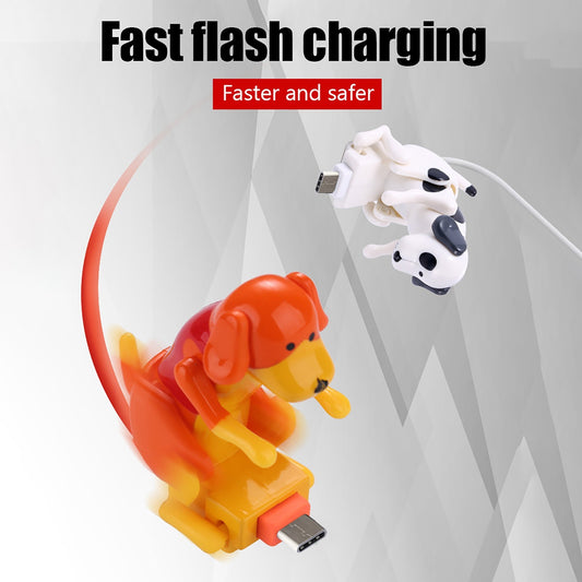 Witziges Hunde-Datenkabel – Typ-C Ladekabel mit Hüftbewegung für Android-G