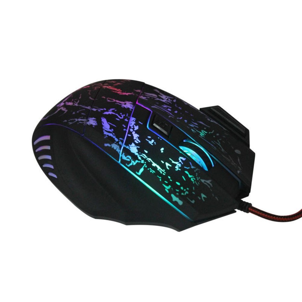 Transparente Gaming-Maus mit Beleuchtung – 7 Tasten, 1200DPI