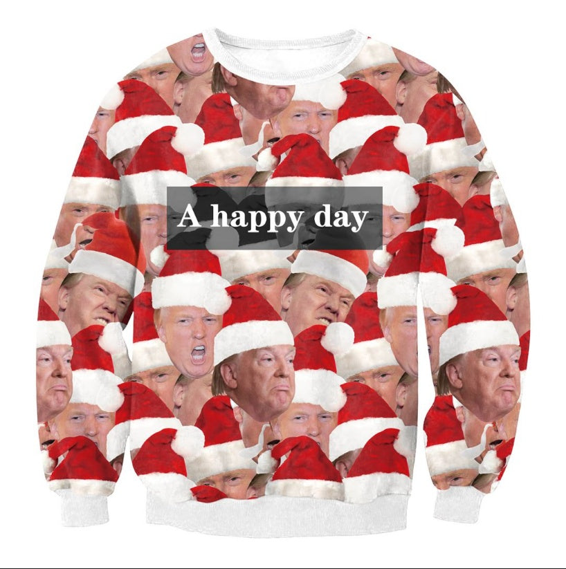 UGLY CHRISTMAS SWEATER Urlaub Santa Elf Lustiger Pullover für Frauen und Männer – Lustiger Feiertagsstil