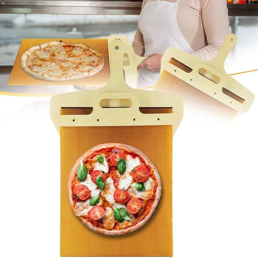 Küchenhelfer, verschiebbare Pizzaschaufel, antihaftbeschichtetes Pizza-Schneidebrett, glattes Aufbewahrungs-Transferbrett, Küchen-Backwerkzeug