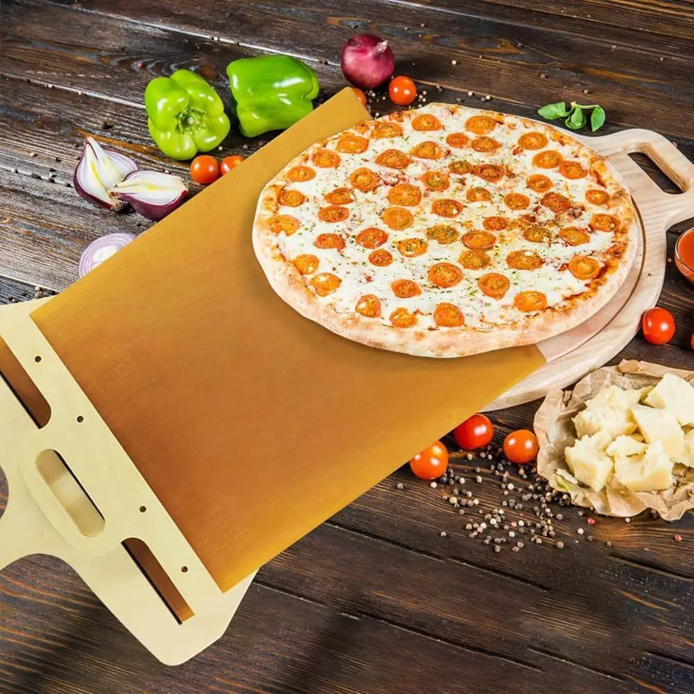Küchenhelfer, verschiebbare Pizzaschaufel, antihaftbeschichtetes Pizza-Schneidebrett, glattes Aufbewahrungs-Transferbrett, Küchen-Backwerkzeug