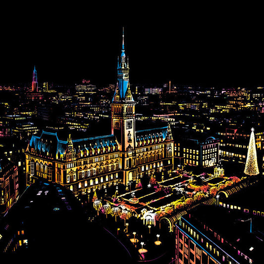 City Night Scratch 🎨 Painting – Magische Städte bei Nacht zum Selberfreilegen