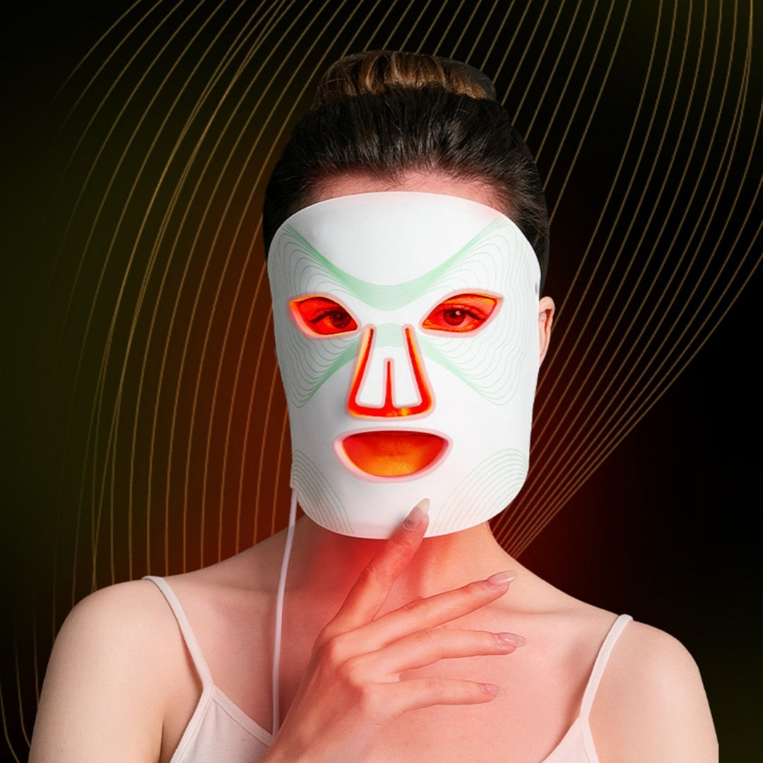 Silikon-Gesichtsmaske mit LED-Technologie – Photo Rejuvenation für Zuhause