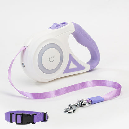 Einziehbares Hundeleinen- und Halsband-Set – Automatische Teleskop-Haustierleine für kleine bis große Hunde