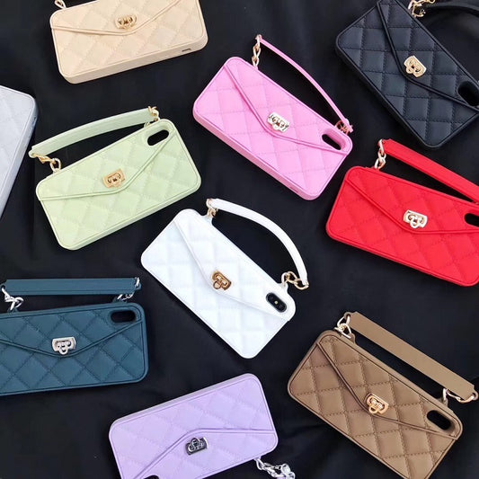 Stylische Silikon-Handyhülle mit Kartenfach – Handtaschen-Look