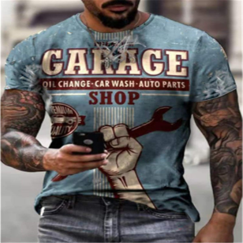 Herren Casual Kurzarm-T-Shirt – Sommer Bestseller mit Digitaldruck