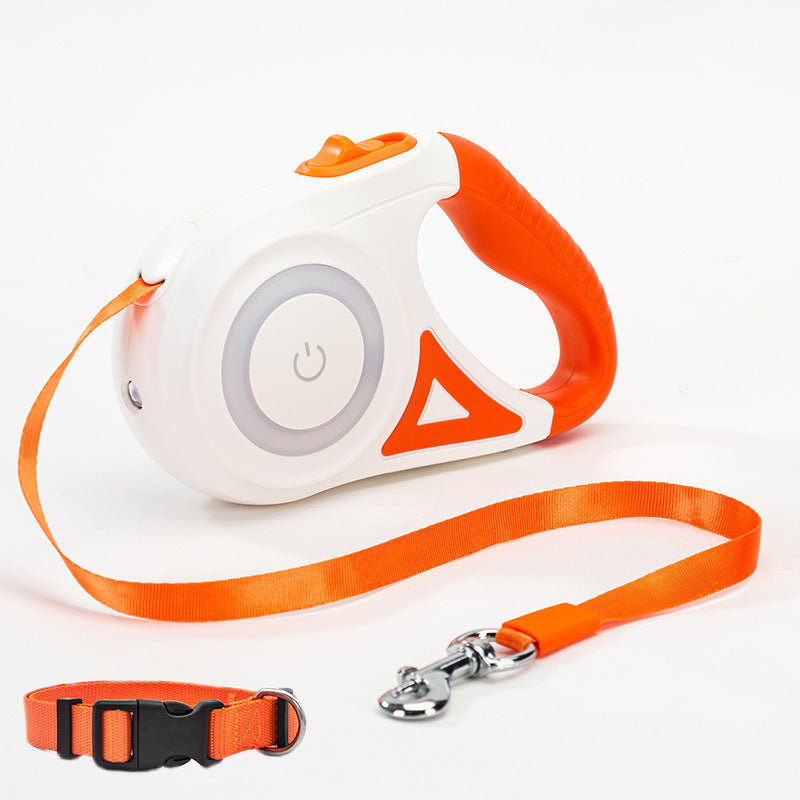 Einziehbares Hundeleinen- und Halsband-Set – Automatische Teleskop-Haustierleine für kleine bis große Hunde